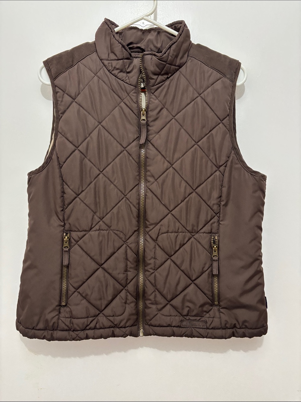 G.H. Bass & Co. Quilted Brown Sleeveless Vest Sz L